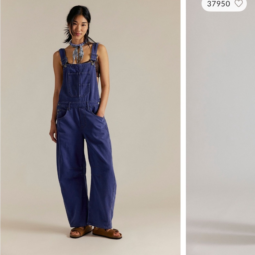 Free people good luck barrel overalls